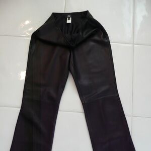 Calvin Klein lamb leather black pants